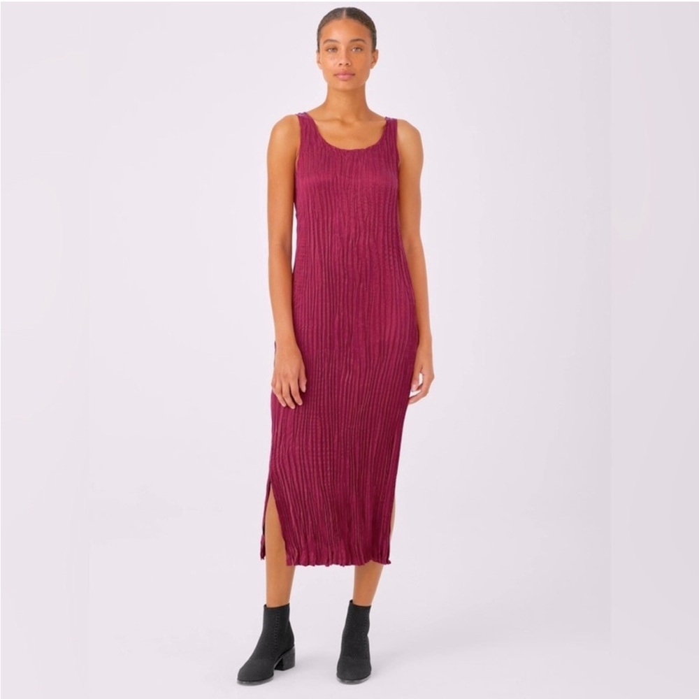 Eileen Fisher Burgundy Midi Dress